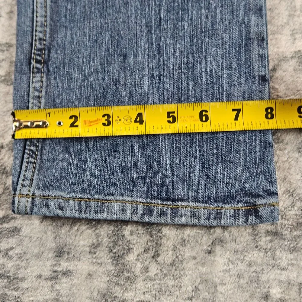 Wrangler Jeans Men 29x30 Blue Retro Bootcut Western Denim Pants Slim Cowboy